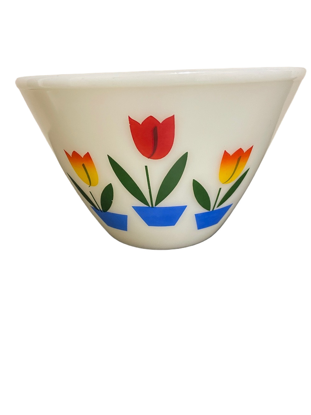 Vintage Fire King Tulip Pattern Mixing 8.5 Inch Diameter